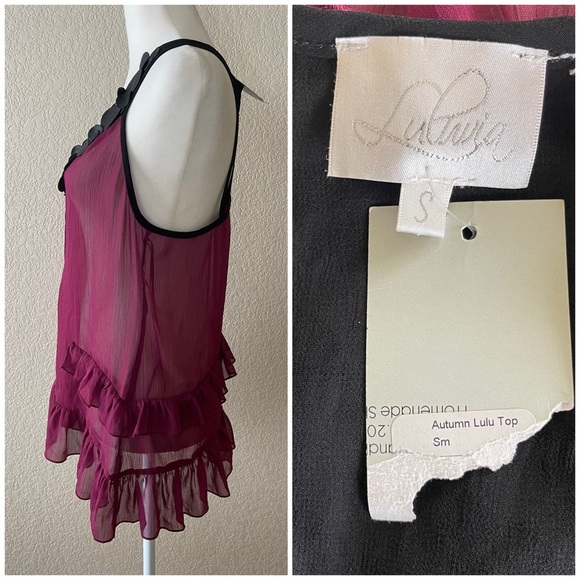 NWT boutique sheer racer back tank - small - Picture 2 of 2